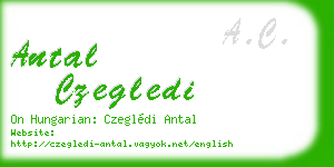 antal czegledi business card